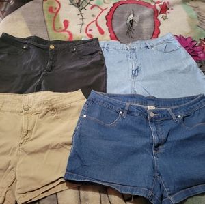 All 4 size 18 Faded Glory shorts